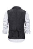 brun tweed single breasted hakket jakke menns dress vest