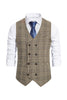 Load image into Gallery viewer, brun pinstripe dobbel breasted sjal lapel menns dress vest