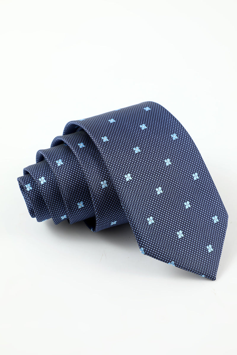 Load image into Gallery viewer, marine menns 5-delt tilbehør sett slips og sløyfe lomme firkantet blomst jakkepinne slips klipp