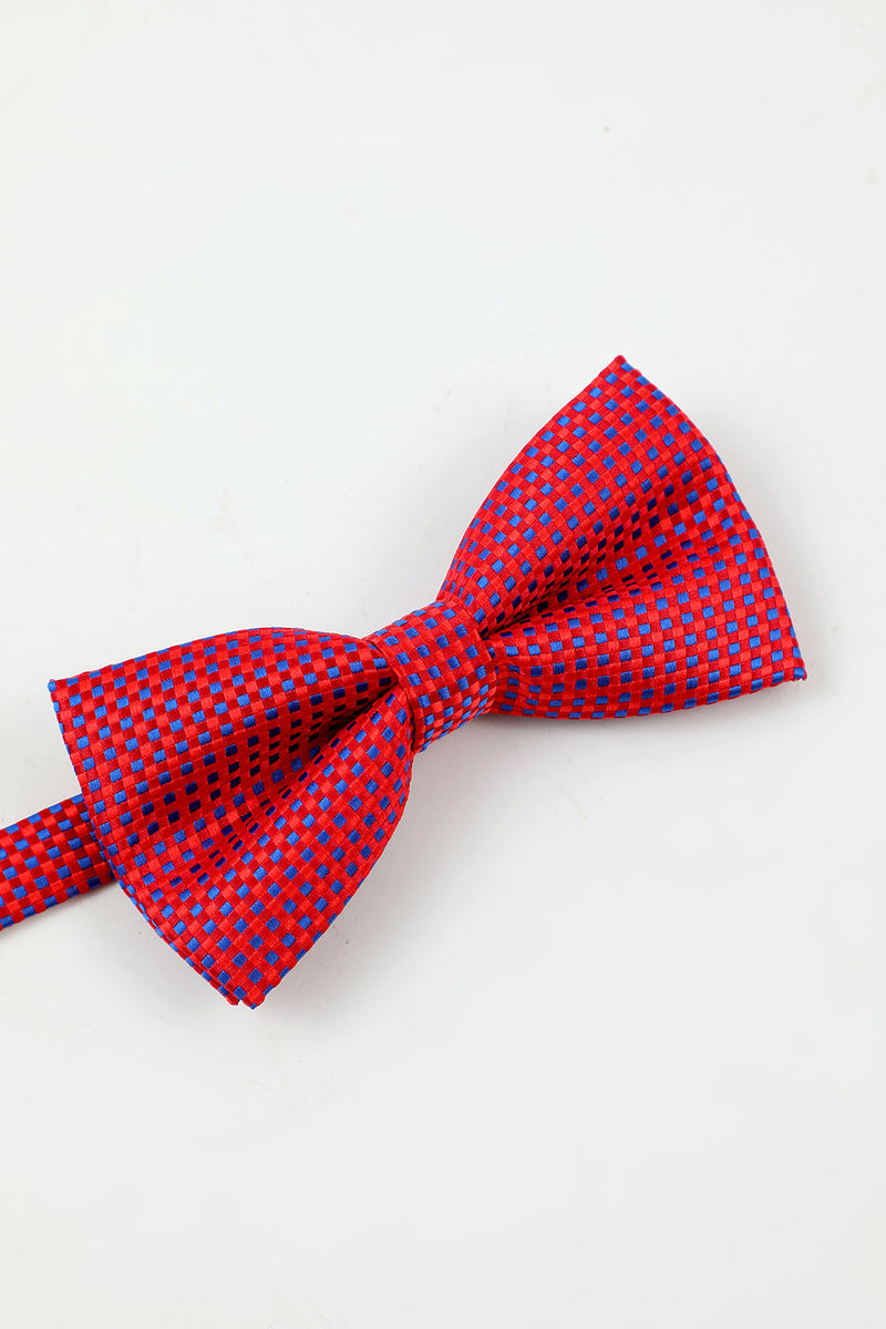 Load image into Gallery viewer, Fuchsia menns 5-delt tilbehør sett slips og sløyfe lomme firkantet blomst jakke pinne slips klipp