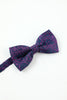 Load image into Gallery viewer, lilla jacquard menns 5-delt tilbehør sett slips og sløyfe lomme firkantet blomst jakkepinne slips klipp