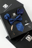 Load image into Gallery viewer, royal blå menns tilbehør sett slips og jacquard sløyfe to lomme firkantet jakkepinne slips klipp mansjettknapper