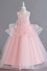 Load image into Gallery viewer, Tulle Blush Flower Girl kjole med Appliques