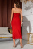Load image into Gallery viewer, Rød Bodycon Midi Semi Formell Party Dress