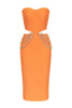 Load image into Gallery viewer, Oransje korsett kuttet ut Bodycon Cocktail Dress