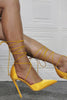 Load image into Gallery viewer, Kvinners stiletto strappy spisse tå sko