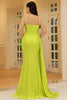 Load image into Gallery viewer, Sitrongrønn skjede spaghetti stropper kuttet ut formell kjole med spalt