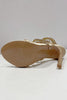 Load image into Gallery viewer, Gyldne glitrende strappy høyhælte sandaler med dusk