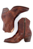 Brown PU Leather Chunky Steels Boho støvler