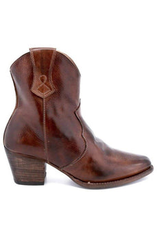 Brown PU Leather Chunky Steels Boho støvler