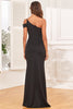 Load image into Gallery viewer, Havfrue svart ermeløs formell kjole med spalt
