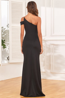 Havfrue svart ermeløs formell kjole med spalt