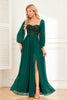 Load image into Gallery viewer, Sparkly Sweetheart Lange ermer Pine formell kjole med paljetter