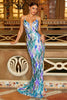 Load image into Gallery viewer, Flerfarget paljetthale Åpne tilbake havfrue formell kjole