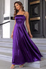 Load image into Gallery viewer, Lilla Spaghetti stropper A-linje Satin Prom Dress