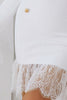 Load image into Gallery viewer, Hvit havfrue firkantet hals bodycon kjole med lange ermer