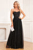 Load image into Gallery viewer, Svart A-Line Spaghetti stropper Long Prom Dress