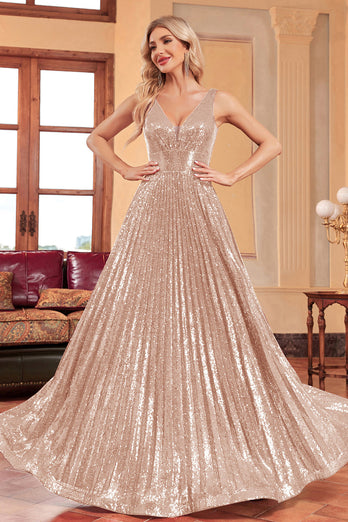 Sparkly A-Line Black Prom kjole med paljetter