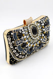 svart beaded skulder kjede kveld clutch