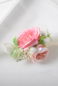 rødme blomst håndledd corsage for bryllup