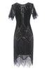 Load image into Gallery viewer, luksuriøs paljett beaded frynser 1920-tallet kjole