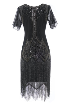 luksuriøs paljett beaded frynser 1920-tallet kjole