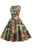 Load image into Gallery viewer, lyseblå floral vintage 1950-tallet kjole