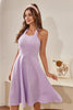 Load image into Gallery viewer, grime lavendel plaid vintage kjole