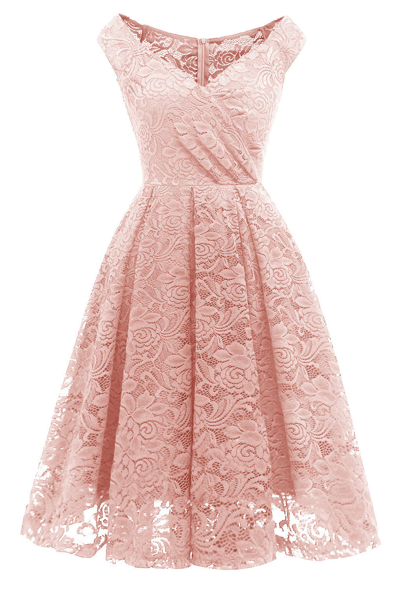 Load image into Gallery viewer, rødme vintage blonder fest kjole