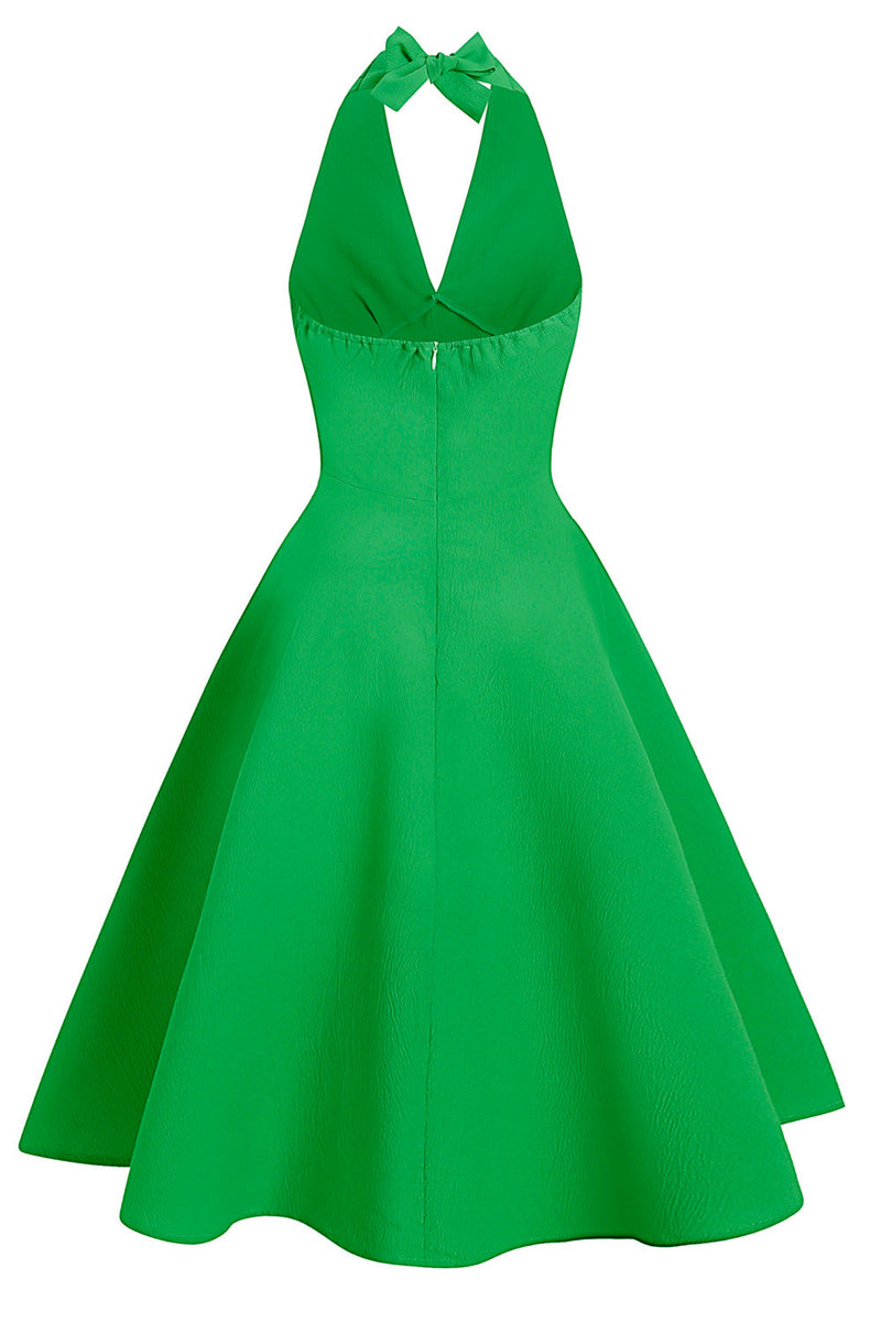 Load image into Gallery viewer, grønn pin opp vintage 1950-tallet kjole