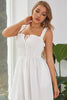 Load image into Gallery viewer, hvit sommer boho bryllupsfest kjole
