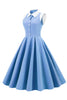 Load image into Gallery viewer, blå 1950 vintage swing kjole