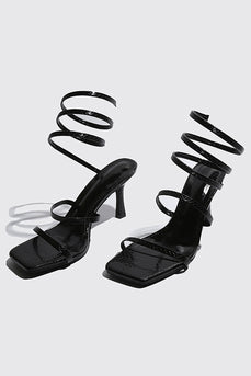 Stiletto svarte høye hæler