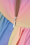 flerfarget trykt vintage 1950-tallet kjole