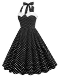 Halter Polka Dots Swing 1950-tallet Kjole