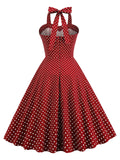 Halter Polka Dots Swing 1950-tallet Kjole