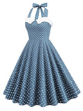 Halter Polka Dots Swing 1950-tallet Kjole