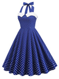 Halter Polka Dots Swing 1950-tallet Kjole