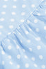 Load image into Gallery viewer, lyseblå polka prikker swing 1950-tallet kjole