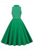 Load image into Gallery viewer, grønn lapel nakke polka prikker swing 1950-tallet kjole