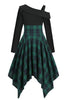 Load image into Gallery viewer, grønn plaid halloween vintage kjole
