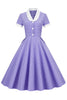 Load image into Gallery viewer, En Line V Neck Blush Vintage kjole med knapp