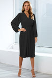 Bodycon Langermer Casual kjole med Volanger