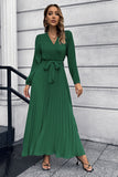 Langermer Ruffles Casual Dress med belte