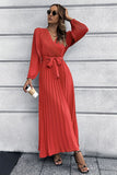 Langermer Ruffles Casual Dress med belte