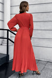 Langermer Ruffles Casual Dress med belte