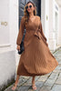 Load image into Gallery viewer, Blå V-Neck Casual kjole med sash