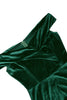 Load image into Gallery viewer, En linje av skulderen Mørkegrønn fløyelskjole