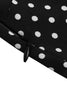 Load image into Gallery viewer, Black Polka Dots Vintage kjole med korte ermer