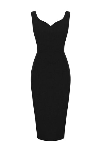 svart bodycon 1960 kjole